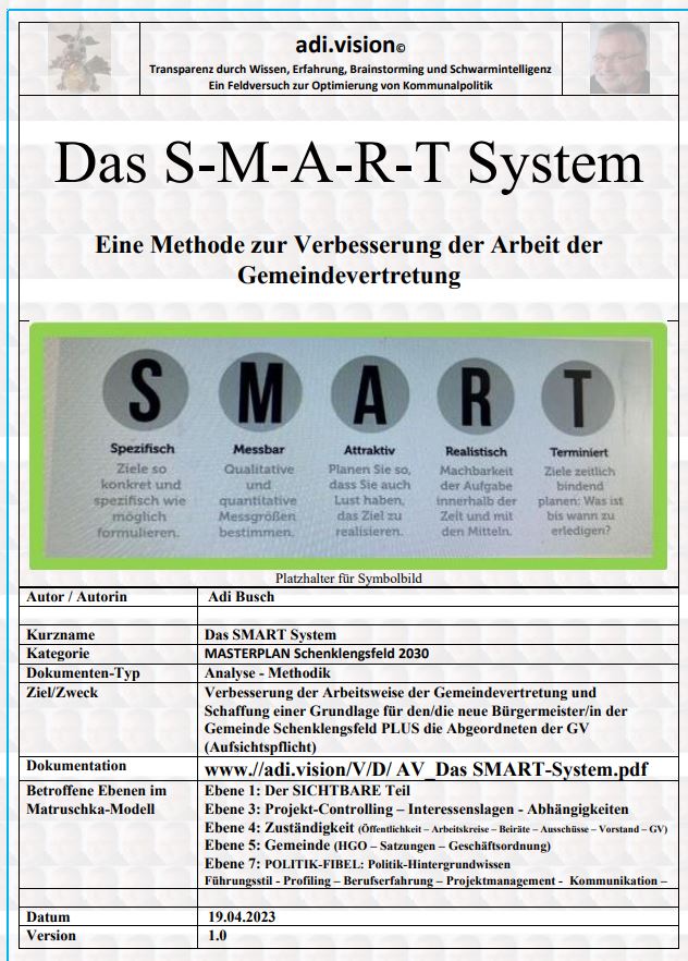 Eine einfache Methode mit SOFORTIGER WIRKUNG die ARBEITS-ERGEBNISSE der Gemeindevertretung zu verbessern.